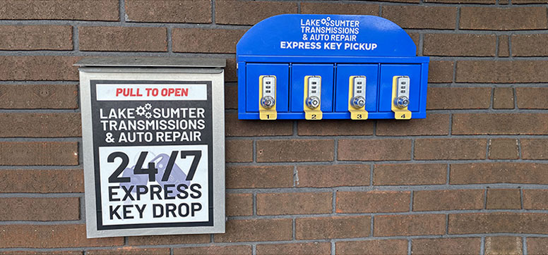 Secure Key Drop Off/Pick Up Station | Lake Sumter Transmissions